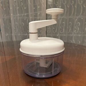 Manual Plastic Food Processor, White